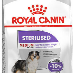 Royal Canin Medium Sterilised 3kg Ξηρά Τροφή χωρίς Γλουτένη για Ενήλικους Στειρωμένους Σκύλους Μεσαίων Φυλών με Καλαμπόκι και Πουλερικά