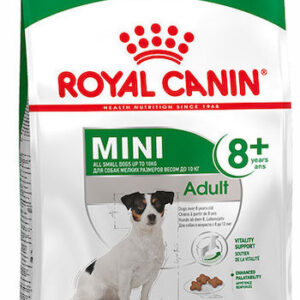 Royal Canin Mini Adult 8+ 8kg Ξηρά Τροφή για Ενήλικους Σκύλους Μικρόσωμων Φυλών με Καλαμπόκι, Πουλερικά και Ρύζι
