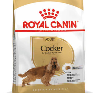 Royal Canin Adult Cocker 12kg Ξηρά Τροφή χωρίς Γλουτένη για Ενήλικους Σκύλους Μεσαίων Φυλών με Καστανό Ρύζι και Κοτόπουλο
