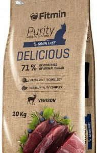 Fitmin Purity Delicious Ξηρά Τροφή Διαίτης, χωρίς Σιτηρά & Γλουτένη για Ενήλικες Γάτες με Ευαίσθητο Ουροποιητικό με Ελάφι 10kg
