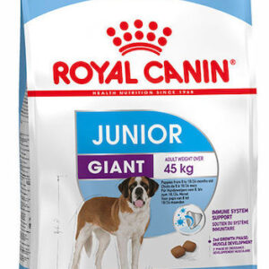 Royal Canin Junior Giant 15kg Ξηρά Τροφή για Κουτάβια Μεγαλόσωμων Φυλών με Καλαμπόκι, Ρύζι και Πουλερικά