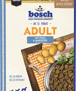 Bosch Petfood Concepts Adult 15kg Ξηρά Τροφή χωρίς Σιτηρά για Ενήλικους Σκύλους με Ψάρια και Πατάτες