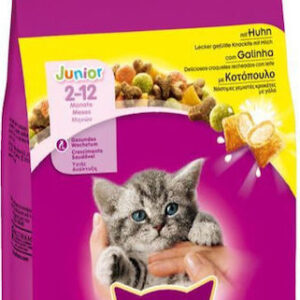 Whiskas Junior 2-12 Ξηρά Τροφή χωρίς Γλουτένη για Ανήλικες Γάτες με Κοτόπουλο 14kg