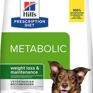 Hill's Prescription Diet Metabolic 12kg Ξηρά Τροφή Διαίτης, χωρίς Γλουτένη για Ενήλικους Σκύλους με Κοτόπουλο