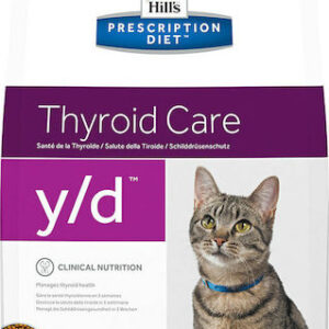 Hill's Prescription Diet Thyroid Care y/d Ξηρά Τροφή χωρίς Γλουτένη για Ενήλικες Γάτες με Κοτόπουλο 1.5kg