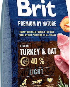 Brit Premium by Nature Light 15kg Ξηρά Τροφή Διαίτης για Ενήλικους Σκύλους με Γαλοπούλα