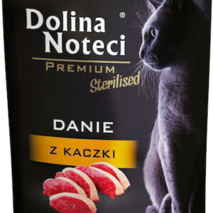 Dolina Noteci Premium Sterilized Υγρή Τροφή για Ενήλικες Γάτες σε Φακελάκι με Πάπια χωρίς Σιτηρά 85gr