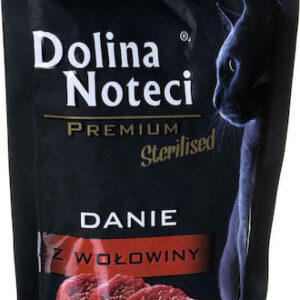 Dolina Noteci Premium Sterilized Υγρή Τροφή για Ενήλικες Γάτες σε Φακελάκι με Μοσχάρι χωρίς Σιτηρά 85gr