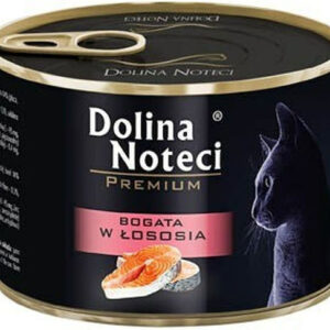 Dolina Noteci Premium Υγρή Τροφή για Ενήλικες Γάτες σε Κονσέρβα με Σολομό 185gr
