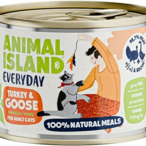 Animal Island Υγρή Τροφή για Ενήλικες Γάτες σε Κονσέρβα με Γαλοπούλα χωρίς Γλουτένη 200gr