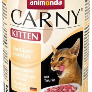 Animonda Carny Kitten Υγρή Τροφή για Ανήλικες Γάτες σε Κονσέρβα με Βοδινό και Πουλερικά χωρίς Γλουτένη 400gr 293808