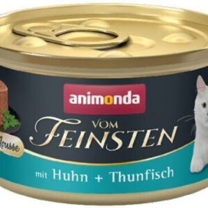 Animonda Vom Feinsten Υγρή Τροφή για Ενήλικες Γάτες σε Κονσέρβα με Κοτόπουλο και Τόνο χωρίς Σιτηρά & Γλουτένη 85gr DLKANMKAM0021