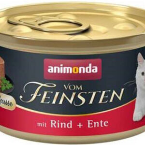 Animonda Vom Feinsten Υγρή Τροφή για Ενήλικες Γάτες σε Κονσέρβα με Βοδινό και Πάπια χωρίς Σιτηρά & Γλουτένη 85gr A5-83035