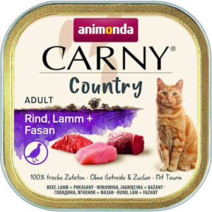 Animonda Carny Υγρή Τροφή για Ενήλικες Γάτες σε Ταψάκι με Βοδινό, Αρνί και Συκώτι χωρίς Γλουτένη 100gr