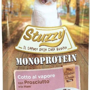 Stuzzy Monoprotein Υγρή Τροφή για Ενήλικες Γάτες σε Φακελάκι με Ζαμπόν χωρίς Γλουτένη 85gr
