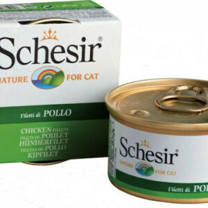 Schesir Cat Jelly Υγρή Τροφή για Ενήλικες Γάτες σε Κονσέρβα με Κοτόπουλο χωρίς Γλουτένη 85gr 55061105