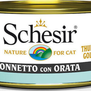 Schesir Nature for Cat Υγρή Τροφή για Ενήλικες Γάτες σε Κονσέρβα με Τσιπούρα και Τόνο χωρίς Γλουτένη 85gr 55061335