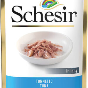Schesir In Jelly Υγρή Τροφή για Ενήλικες Γάτες σε Φακελάκι με Τόνο χωρίς Γλουτένη 85gr 55061372