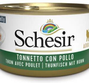 Schesir Cat Jelly Υγρή Τροφή για Ενήλικες Γάτες σε Κονσέρβα με Τόνο και Κοτόπουλο 85gr 55061108