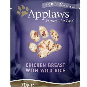 Applaws Natural Cat Food Υγρή Τροφή για Ενήλικες Γάτες σε Φακελάκι με Κοτόπουλο και Ρύζι χωρίς Γλουτένη 70gr