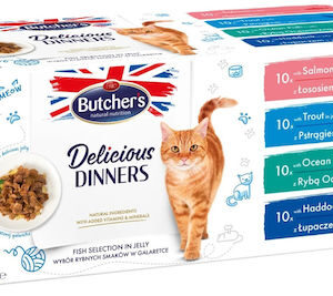 Butcher's Pet Care Delicious Dinners Υγρή Τροφή για Ενήλικες Γάτες σε Φακελάκι με Ψάρια χωρίς Γλουτένη 40x100gr