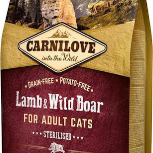 Carnilove Into The Wild Lamb & Wild Boar Ξηρά Τροφή χωρίς Σιτηρά για Ενήλικες Στειρωμένες Γάτες με Αρνί / Αγριογούρουνο 6kg