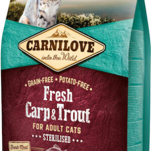 Carnilove Into The Wild Fresh Carp & Trout Ξηρά Τροφή χωρίς Σιτηρά για Ενήλικες Στειρωμένες Γάτες με Πέστροφα 6kg
