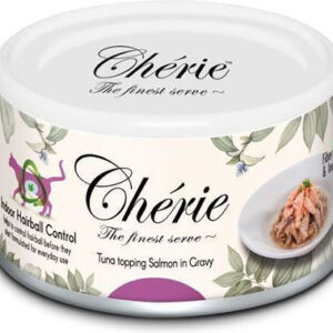 Cherie Υγρή Τροφή για Ενήλικες Γάτες σε Κονσέρβα με Τόνο και Σολομό χωρίς Γλουτένη 80gr