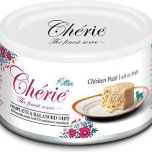 Cherie Υγρή Τροφή για Ανήλικες Γάτες σε Κονσέρβα με Κοτόπουλο χωρίς Γλουτένη 80gr