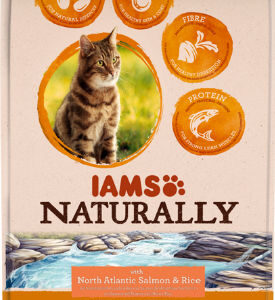 Iams Naturally North Atlantic Salmon Ξηρά Τροφή χωρίς Γλουτένη για Ενήλικες Γάτες με Ψάρια 2.7kg