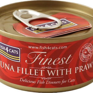 Fish4Cats Finest Υγρή Τροφή για Ενήλικες Γάτες σε Κονσέρβα με Γαρίδες και Τόνο χωρίς Γλουτένη 70gr CTW589