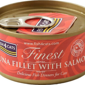 Fish4Cats Finest Υγρή Τροφή για Ενήλικες Γάτες σε Κονσέρβα με Σολομό και Τόνο 70gr CTW664