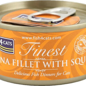 Fish4Cats Finest Υγρή Τροφή για Ενήλικες Γάτες σε Κονσέρβα με Καλαμάρι και Τόνο 70gr CTW059
