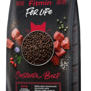 Fitmin For Life 8kg Ξηρά Τροφή Διαίτης, χωρίς Σιτηρά & Γλουτένη για Ενήλικους Στειρωμένους Σκύλους με Μοσχάρι