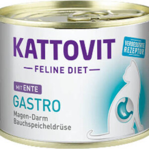 Kattovit Feline Diet Gastro Υγρή Τροφή για Ενήλικες Γάτες σε Κονσέρβα με Πάπια Διαίτης 85gr
