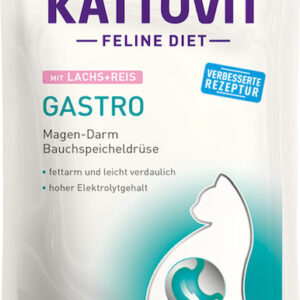 Kattovit Feline Gastro Υγρή Τροφή για Ενήλικες Γάτες σε Φακελάκι με Ρύζι και Σολομό χωρίς Γλουτένη 85gr FINN.77233