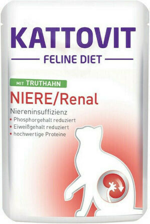 Kattovit Niere/Renal Υγρή Τροφή για Ενήλικες Γάτες σε Φακελάκι με Γαλοπούλα 85gr