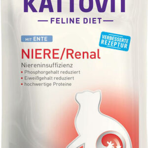 Kattovit Niere/Renal Low Protein Υγρή Τροφή για Ενήλικες Γάτες σε Φακελάκι με Πάπια Διαίτης, χωρίς Γλουτένη 85gr FINN.77224