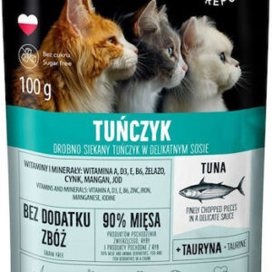 Pet Republic Υγρή Τροφή για Ηλικιωμένες Γάτες σε Φακελάκι με Σολομό, Τόνο και Ψάρια χωρίς Σιτηρά & Γλουτένη 100gr S9146776
