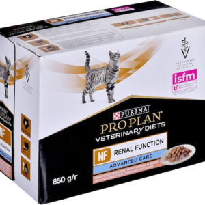 Purina Pro Plan Veterinary Diets NF Renal Function Υγρή Τροφή για Ενήλικες Γάτες σε Κονσέρβα με Σολομό 10x85gr 300691