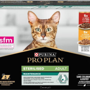 Purina Υγρή Τροφή για Ενήλικες Γάτες σε Φακελάκι με Βοδινό χωρίς Γλουτένη 10x85gr