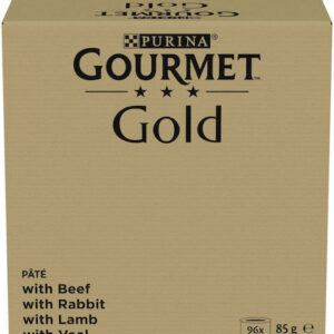 Purina Gourmet Gold Υγρή Τροφή για Ενήλικες Γάτες σε Κονσέρβα με Σολομό χωρίς Γλουτένη 96x85gr