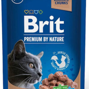 Brit Premium Sterilised Υγρή Τροφή για Ενήλικες Γάτες σε Φακελάκι με Συκώτι χωρίς Γλουτένη 100gr 306085