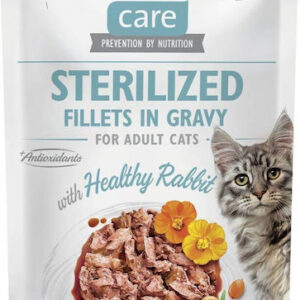 Brit Care Fillets In Gravy Υγρή Τροφή για Ενήλικες Γάτες σε Φακελάκι με Κουνέλι χωρίς Σιτηρά & Γλουτένη 85gr