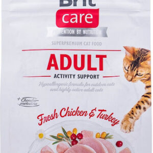 Brit Adult Activity Support Ξηρά Τροφή για Ενήλικες Γάτες με Γαλοπούλα / Κοτόπουλο 0.4kg