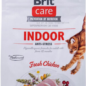 Brit Care Indoor Anti-Stress Ξηρά Τροφή για Ενήλικες Γάτες με Κοτόπουλο 0.4kg