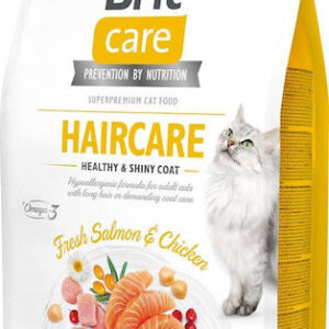 Brit Care Haircare Ξηρά Τροφή χωρίς Σιτηρά & Γλουτένη για Ενήλικες Γάτες με Κοτόπουλο 2kg