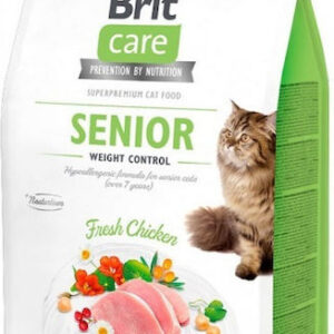 Brit Care Senior Weight Control Ξηρά Τροφή για Ηλικιωμένες Γάτες με Κοτόπουλο 2kg
