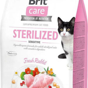 Brit Care Sterilized Sensitive Ξηρά Τροφή για Ενήλικες Στειρωμένες Γάτες με Κουνέλι 2kg