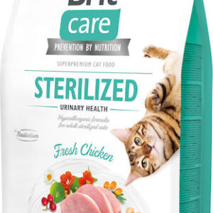 Brit Care Sterilized Urinary Health Ξηρά Τροφή Διαίτης, χωρίς Σιτηρά & Γλουτένη για Στειρωμένες Γάτες με Ευαίσθητο Ουροποιητικό με Κοτόπουλο 2kg